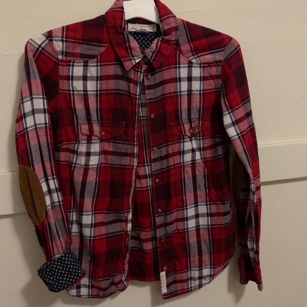 Red White and Blue H&M Flannel